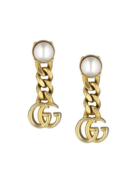 gucci pearl drop earrings